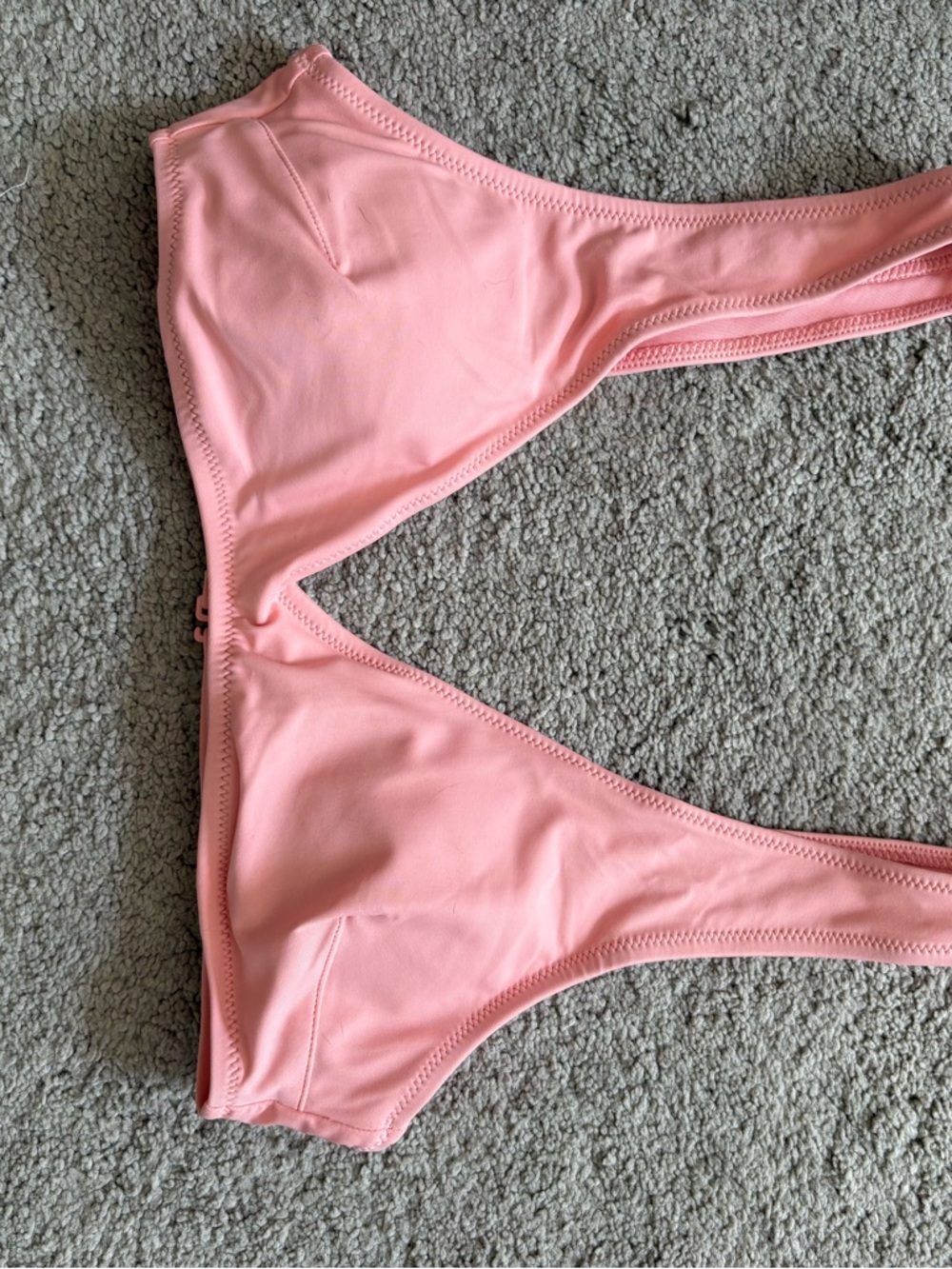 Pink Two-Piece Bikini Set - V-Waist High Rise Bottoms - Picture 4 of 4